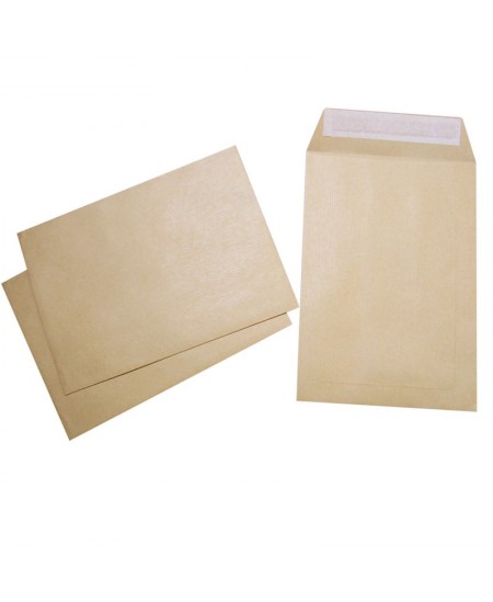 Enveloppes kraft brun recyclé 90 gr auto-adhésives 229x162 mm Enveloppes kraft brun recyclé 90 gr auto-adhésives 229x162 mm