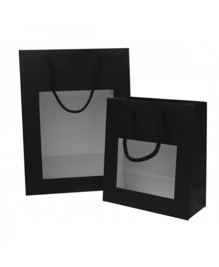 Sac luxe Noir Mat avec fenêtre dès 7.60€ Sac luxe Noir Mat avec fenêtre dès 7.60€