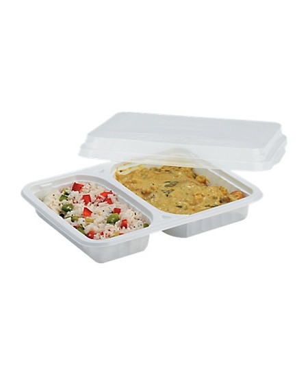 Assiette rectangulaire 2 compartiments dès 99.90€ le colis Assiette rectangulaire 2 compartiments dès 99.90€ le colis