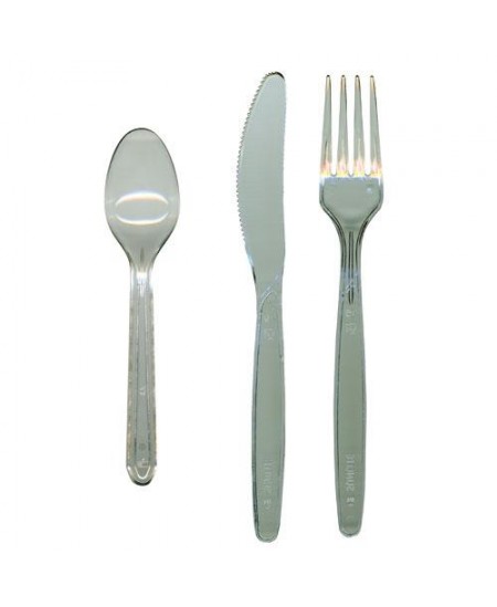 Couvert plastique aspect cristal dès 32.80€ le colis Couvert plastique aspect cristal dès 32.80€ le colis