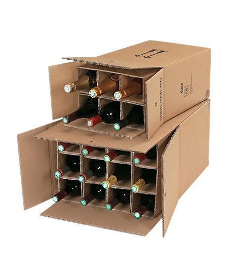 Carton déménagement 12 bouteilles : : Fournitures de bureau