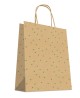 Sac Kraft Brun à poignées torsadées 24+12x31cm motif NOEL, Carton de 200 sacs