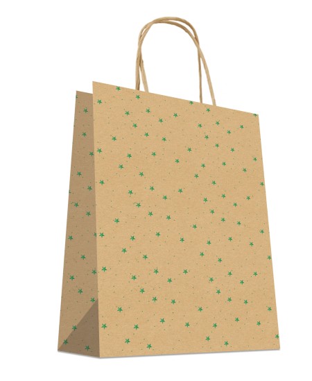 Sac Kraft Brun à poignées torsadées 46+16x49cm. Paquet de 50