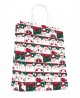 Sac Kraft Blanc à poignées torsadées 24+12x31cm. Paquet de 50