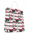Sac Kraft Blanc à poignées torsadées 24+12x31cm. Paquet de 50