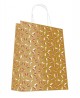 Sac Kraft blanc à poignées torsadées 24+12x31cm motif NOEL, Carton de 200 sacs