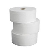 Papier toilette blanc en rouleau 2 plis lisses moletés 300 M lot de 6 rouleaux