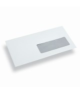 Enveloppes kraft blanc 80 gr auto-adhésives 110x220 mm avec fenêtre boîte 500 enveloppes