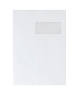 Enveloppes kraft blanc 90 gr auto-adhésives 324x229 mm avec fenêtre boîte 500 enveloppes