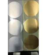 Pastille de couleur argent adhésive diamètre 3,5 cm boîte de 500 pastilles