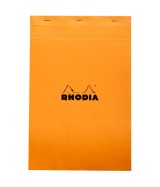 Rhodia - N°19 - Bloc Agrafé 80 Feuilles Détachables - Petits Carreaux 5x5 - 21 x 31,8 cm - Orange