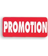 Étiquette adhésive "promotion" rectangulaire