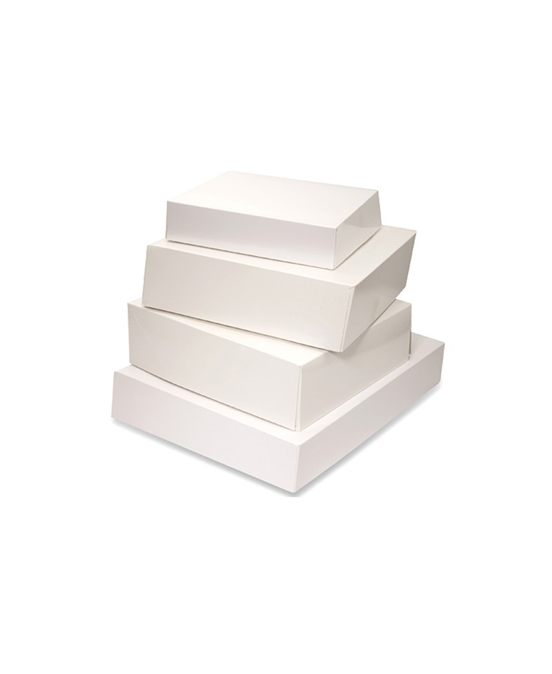 Boîte pâtissière blanche 16 cm, emballage en carton pour boulangerie  pâtisserie.