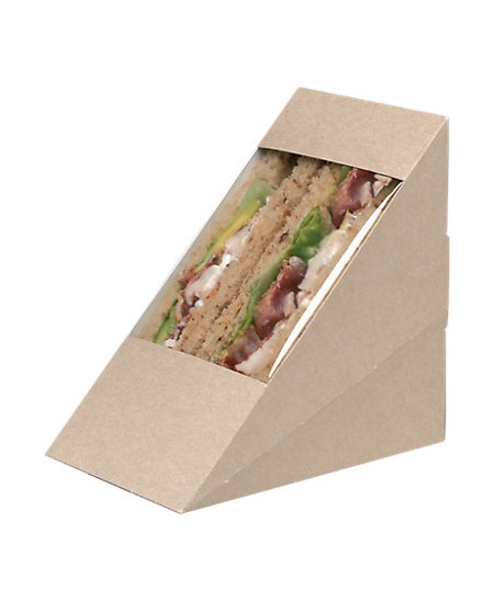 Boîte sandwich triangle kraft 