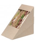 Boîte sandwich triangle kraft pour 2 ou 3 sandwichs format 12.3x8.2x12.3