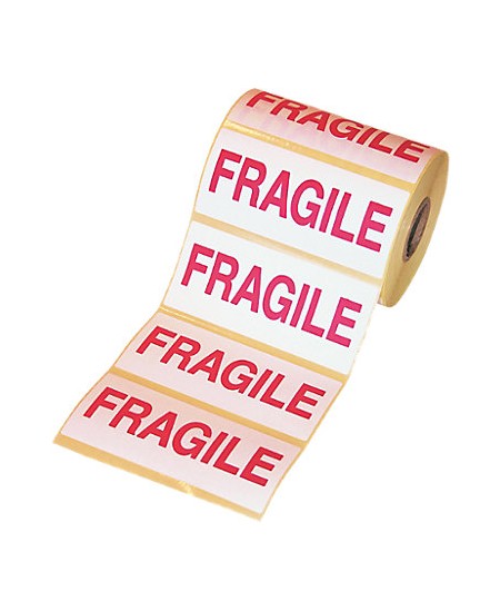 Etiquettes adhésives de signalisation Fragile