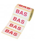 Etiquettes adhésives de signalisation "BAS"